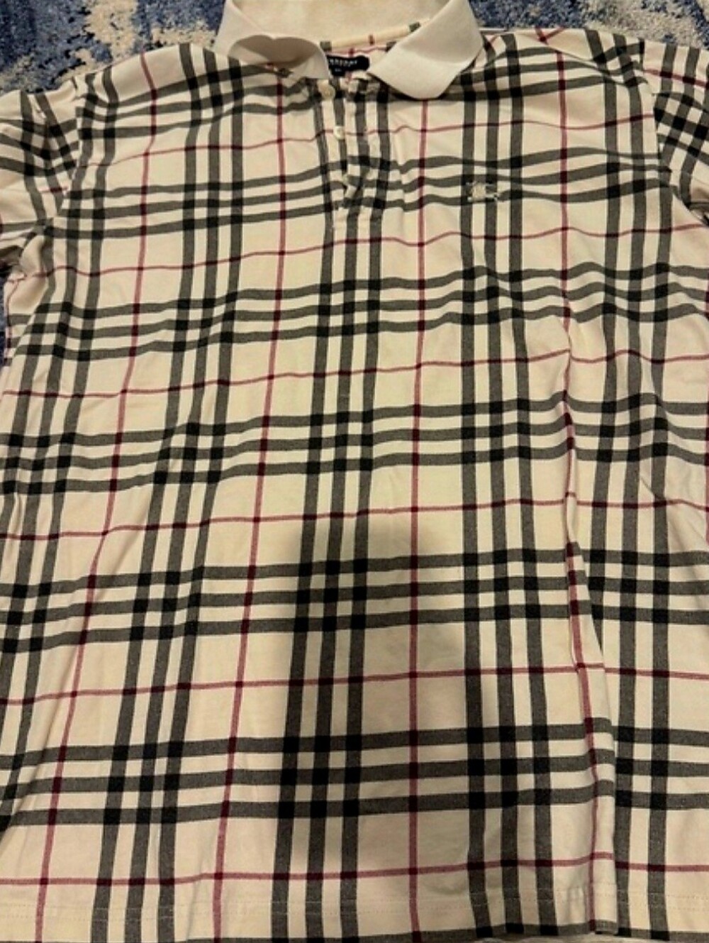 Burberry London Men's XL Nova Check Polo Shirr